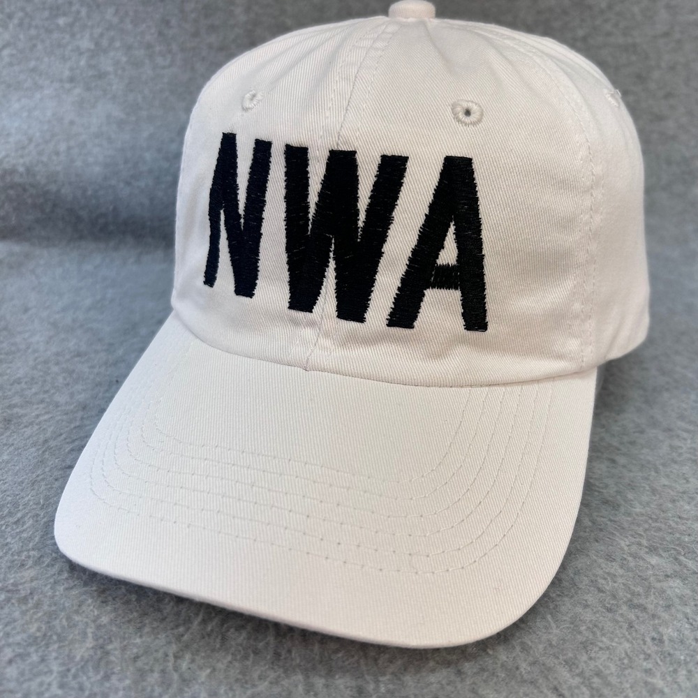NWA Embroidery Unisex White Outdoor Cap Adjustable Strap Dad Hat OSFM 3025